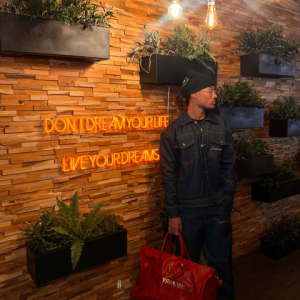 Never stop praying double denim